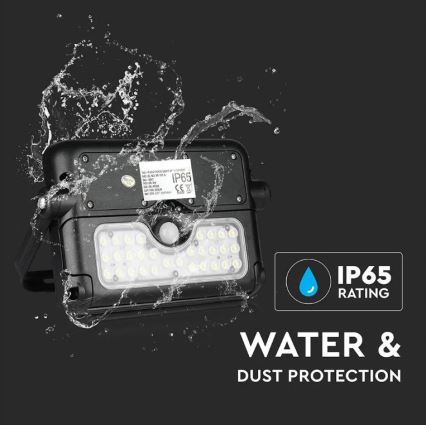 Refletor solar LED com sensor LED/5W/3,7V IP65 4000K 3000 mAh