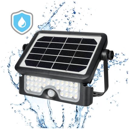 Refletor solar LED com sensor LED/5W/3,7V 4000K IP65 3000 mAh