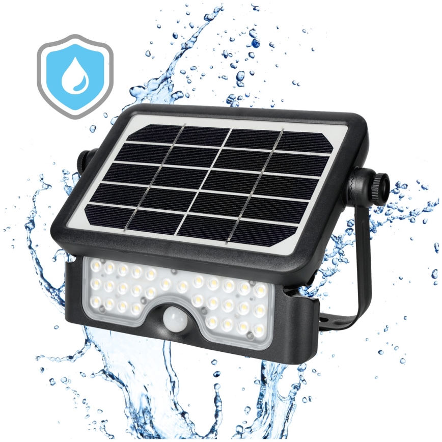 Refletor solar LED com sensor LED/5W/3,7V 4000K IP65 3000 mAh