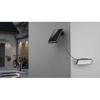 Refletor Solar LED com sensor LED/8W/3,7V 2000 mAh IP54 preto