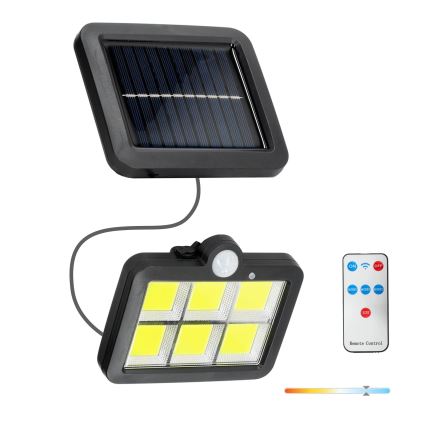 Refletor solar LED com sensor LED/1,5W/3,7V 6000K IP44 1200 mAh