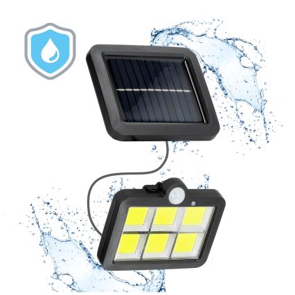 Refletor solar LED com sensor LED/1,5W/3,7V 6000K IP44 1200 mAh