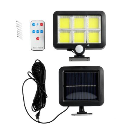 Refletor solar LED com sensor LED/1,5W/3,7V 6000K IP44 1200 mAh