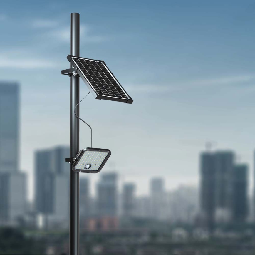 Refletor solar LED com sensor LED/30W/6,4V 4000K 6000 mAh + comando à distância