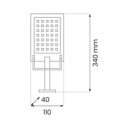 Refletor solar LED com sensor ADIK LED/1,2W/3,7V 1200 mAh 6500K IP44