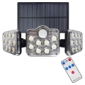 Refletor solar LED com sensor de movimento e crepúsculo LED/20W/3,7V 1200 mAh IP44 + controlo remoto