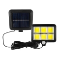 Refletor solar LED com sensor LED/1,5W/3,7V 6000K IP44 1200 mAh