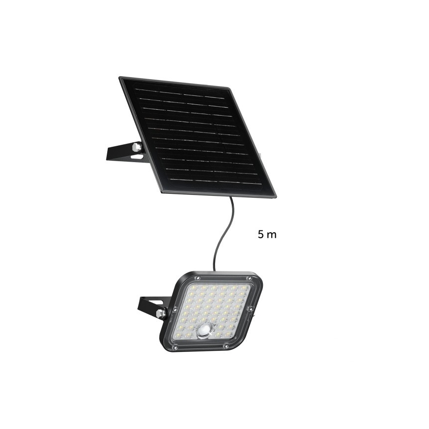 Refletor solar LED dimerizável com sensor LED/10W/3,7V 3000/4000K IP65 3600 mAh + controlo remoto