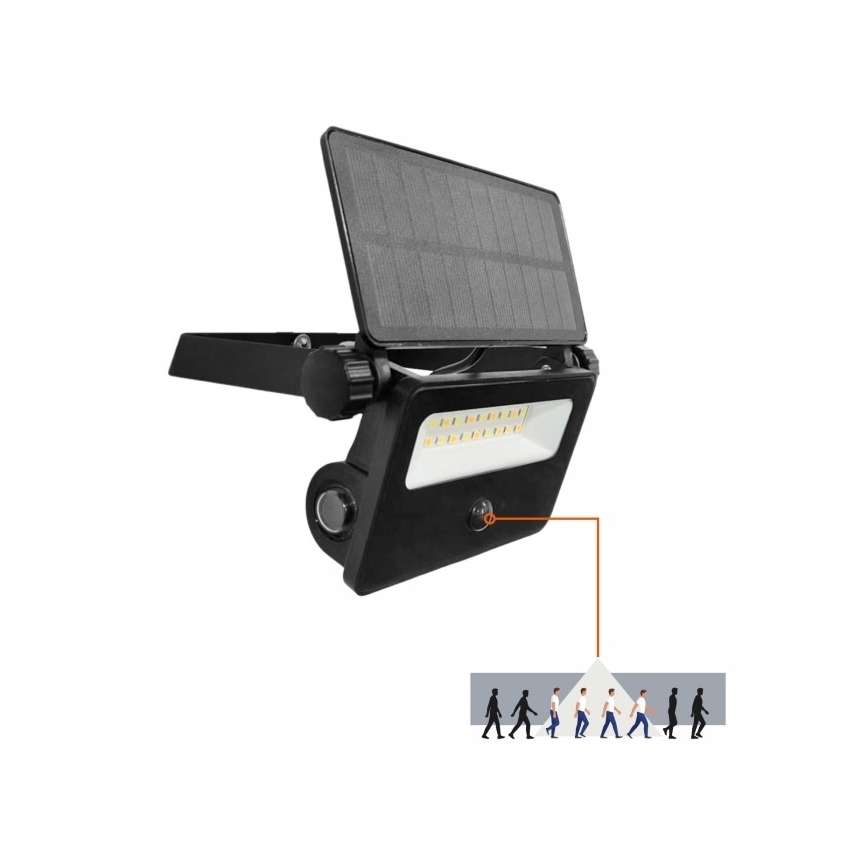 Refletor solar com sensor NCS G2 LED/10W/3,7V 3000/4000/6500K IP54 1800 mAh