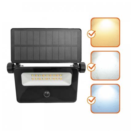 Refletor solar com sensor NCS G2 LED/10W/3,7V 3000/4000/6500K IP54 1800 mAh