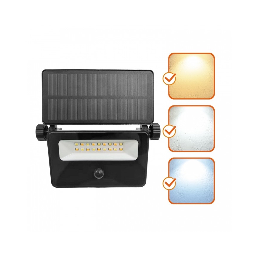 Refletor solar com sensor NCS G2 LED/10W/3,7V 3000/4000/6500K IP54 1800 mAh