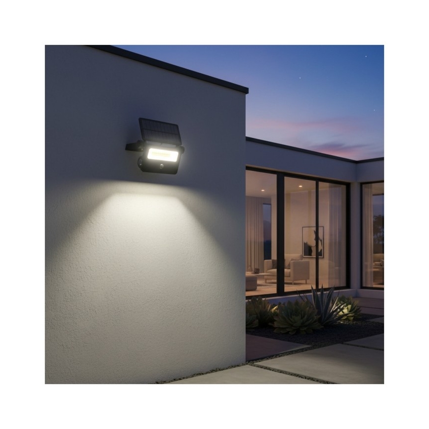 Refletor solar LED com sensor NCS G2 LED/20W/3,7V 3000/4000/6500K IP54 2600 mAh