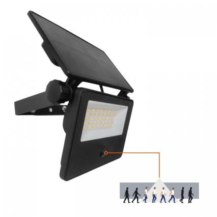 Refletor solar LED com sensor NCS G2 LED/20W/3,7V 3000/4000/6500K IP54 2600 mAh