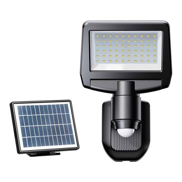 Refletor Solar LED com sensor TOMI LED/10W/7,4V 1800 mAh IP44 preto