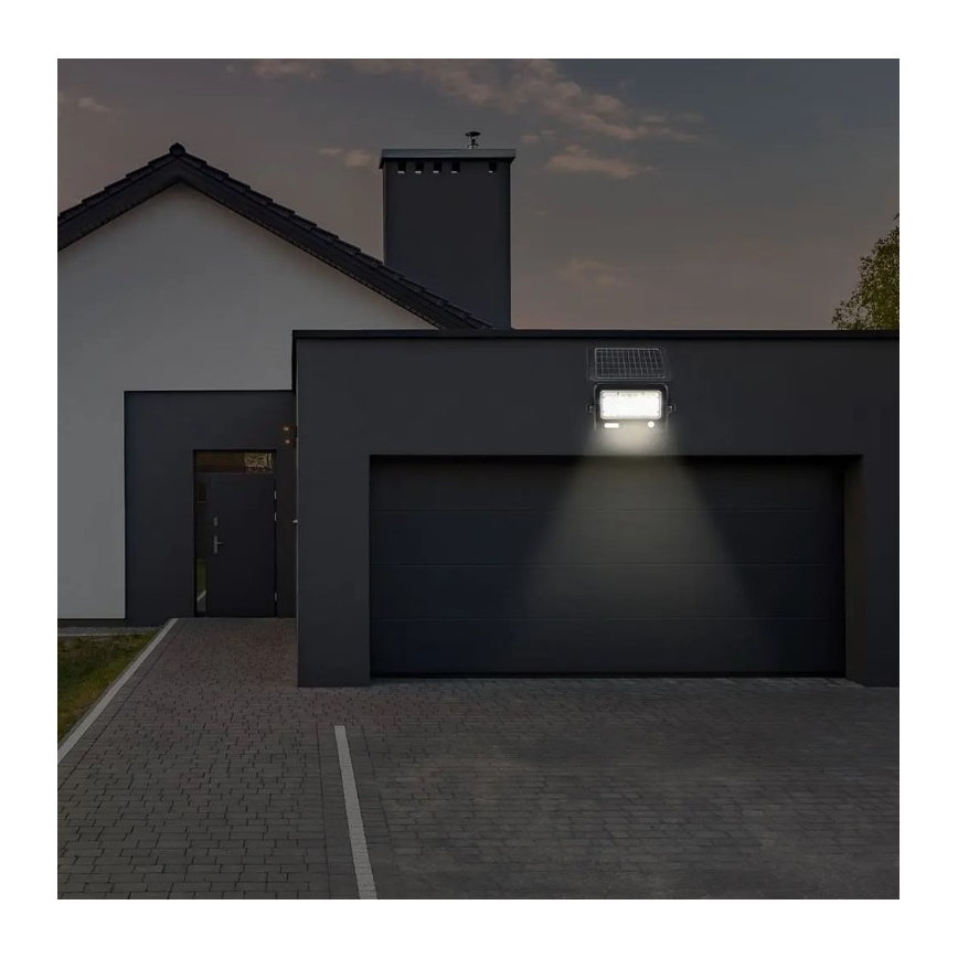 Refletor solar LED regulável com sensor LED/10W/3,7V 4000K IP65 7200 mAh + porta USB