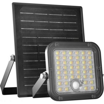 Refletor solar LED dimerizável com sensor LED/10W/3,7V 3000/4000K IP65 3600 mAh + controlo remoto