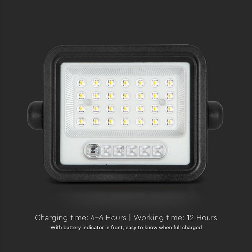 Refletor solar LED regulável LED/50W/3,2V 2000-8000K IP65 3800 mAh preto + controlo remoto