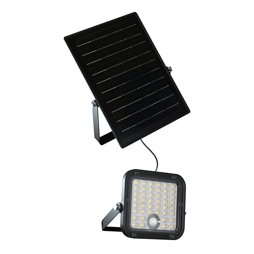 Refletor solar LED regulável com sensor LED/10W/3,7V 4000/6000K IP65 3600 mAh + controlo remoto