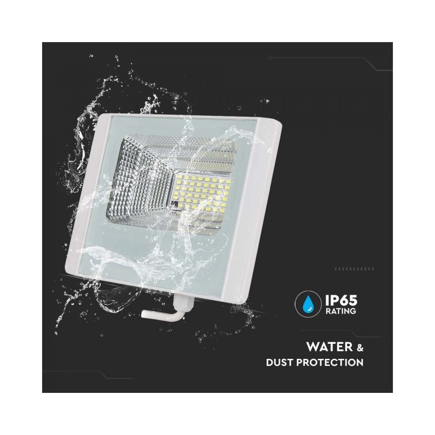 Refletor solar LED para exterior LED/12W/3,2V IP65 4000K 5000 mAh + comando à distância