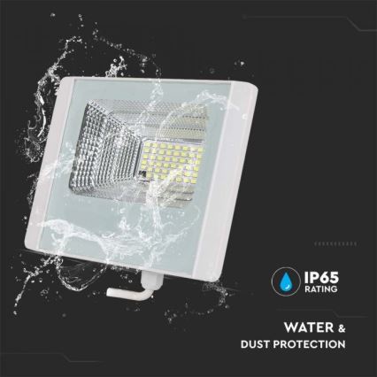 Projetor solar LED para exterior LED/12W/3,2V IP65 6400K 20000 mAh + controlo remoto