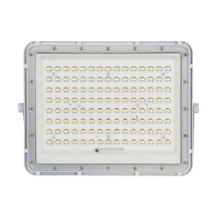 Refletor solar LED exterior LED/20W/3,2V 4000K branco IP65 + comando à distância