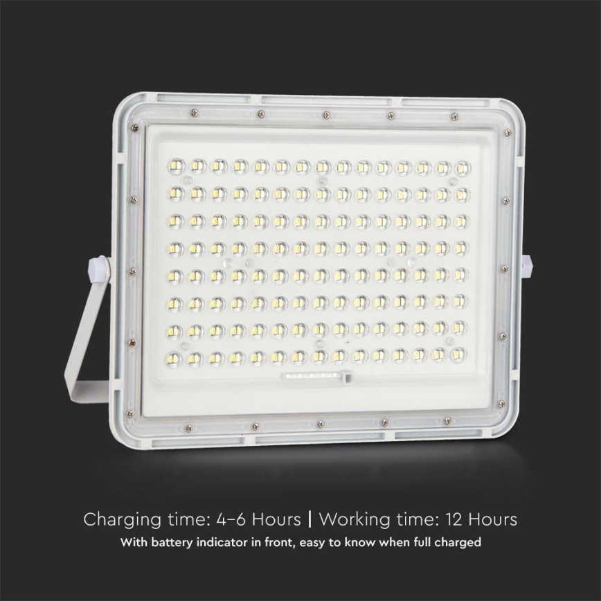 Refletor solar LED exterior LED/20W/3,2V 4000K branco IP65 + comando à distância