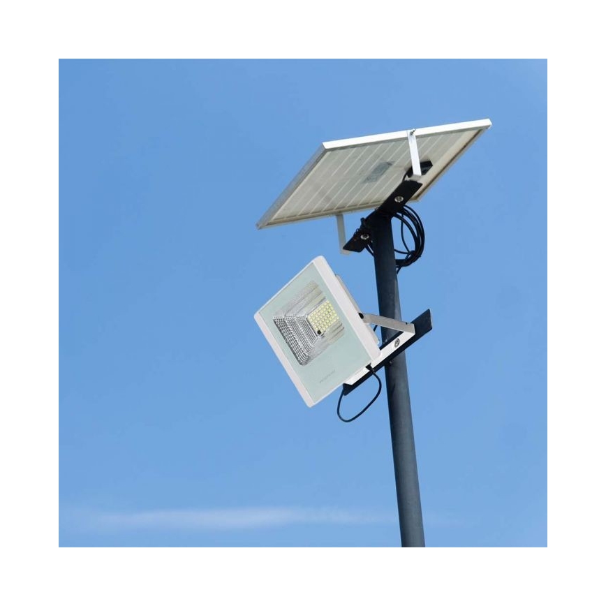 Refletor solar LED para exterior LED/20W/3,2V IP65 4000K 20000 mAh + controlo remoto