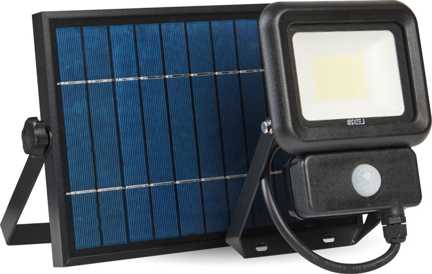 Refletor solar LED exterior com sensor LED/20W/3,7V 6500K IP65 4400 mAh