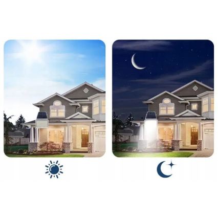 Refletor solar LED regulável LED/100W/3,2V 5000K 10500 mAh IP65 preto + controlo remoto