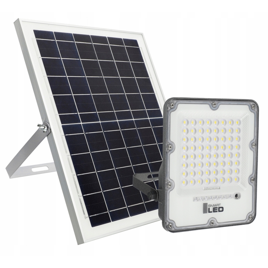 Refletor solar LED regulável LED/100W/3,2V 5000K 10500 mAh IP65 preto + controlo remoto