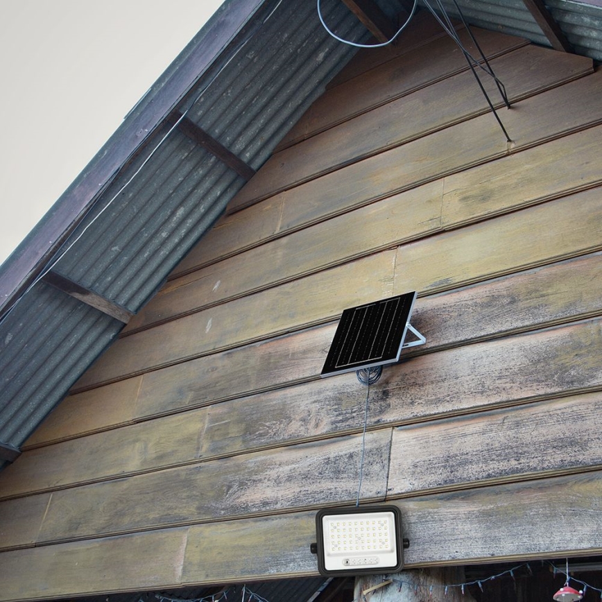 Refletor solar LED dimerizável LED/100W/3,2V 2000-8000K IP65 5000 mAh preto + controlo remoto