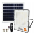 Refletor solar LED regulável LED/150W/3,2V 5000K 15000 mAh IP65 preto + controlo remoto