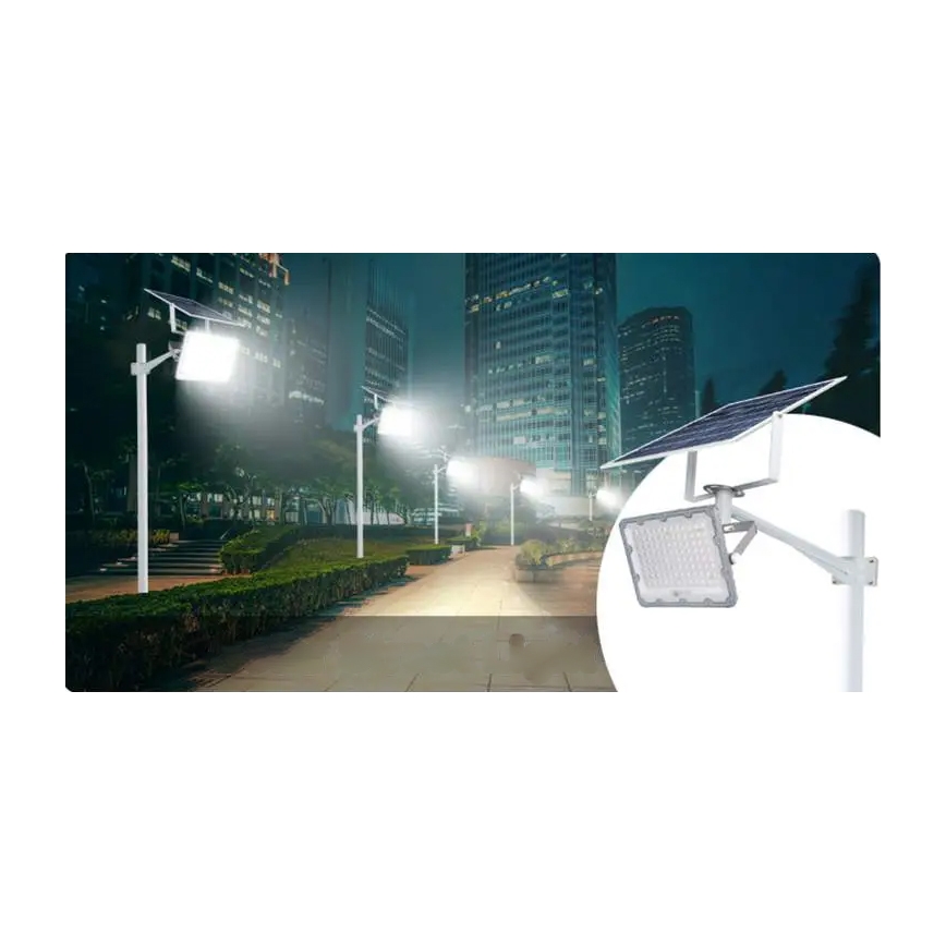 Refletor solar LED regulável LED/150W/3,2V 5000K 15000 mAh IP65 preto + controlo remoto