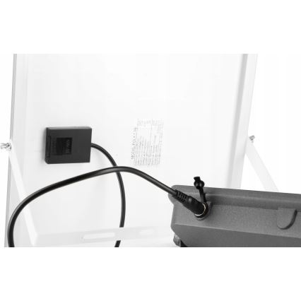 Refletor solar LED regulável LED/150W/3,2V 5000K 15000 mAh IP65 preto + controlo remoto