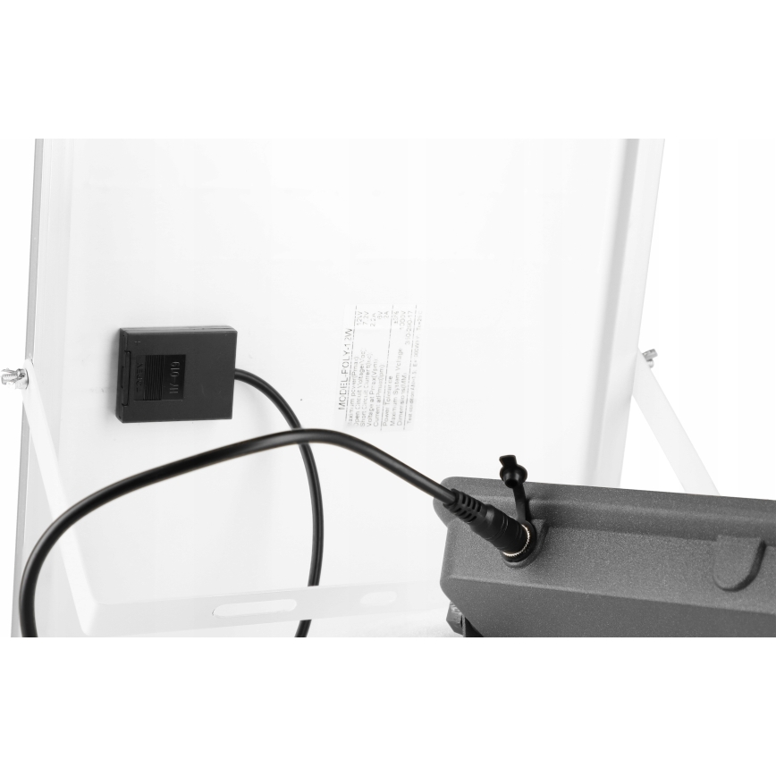 Refletor solar LED regulável LED/150W/3,2V 5000K 15000 mAh IP65 preto + controlo remoto