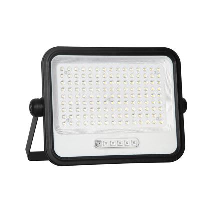 Refletor solar LED dimerizável LED/300W/3,2V 2000-8000K IP65 15000 mAh preto + controlo remoto