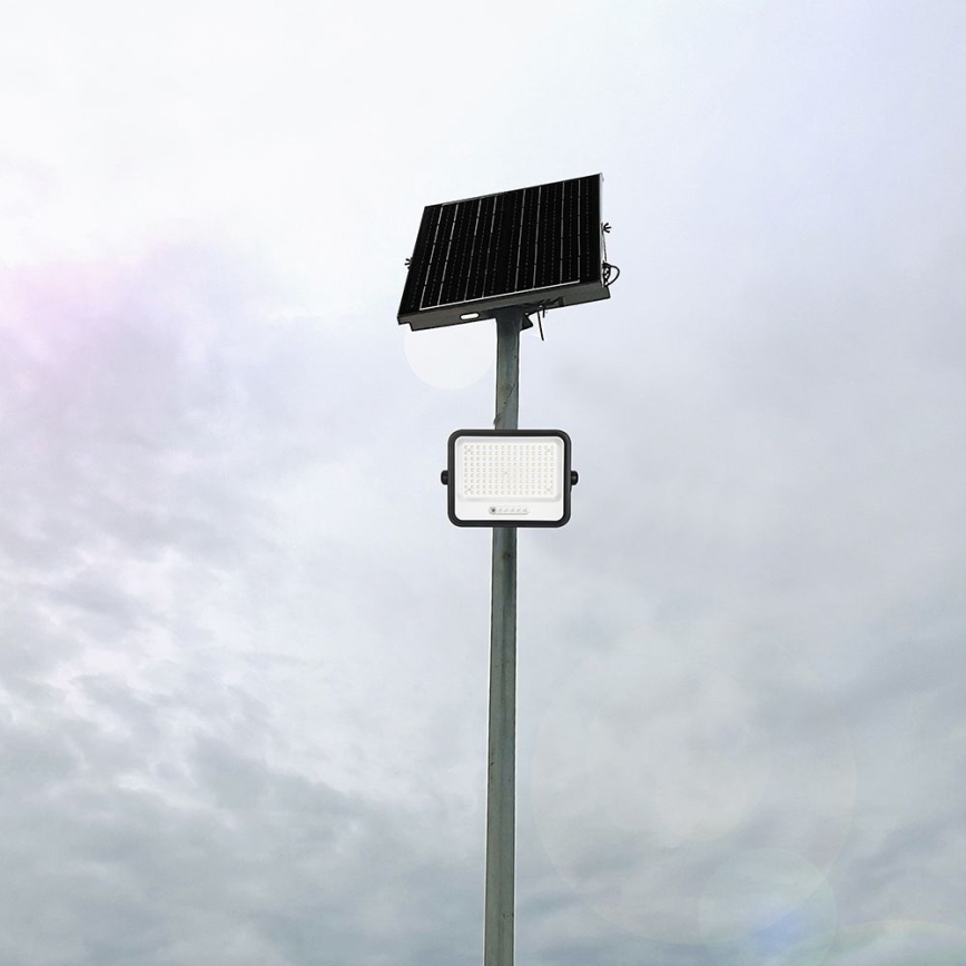 Projetor solar LED dimerizável LED/400W/3,2V 2000-8000K IP65 20000 mAh preto + controlo remoto