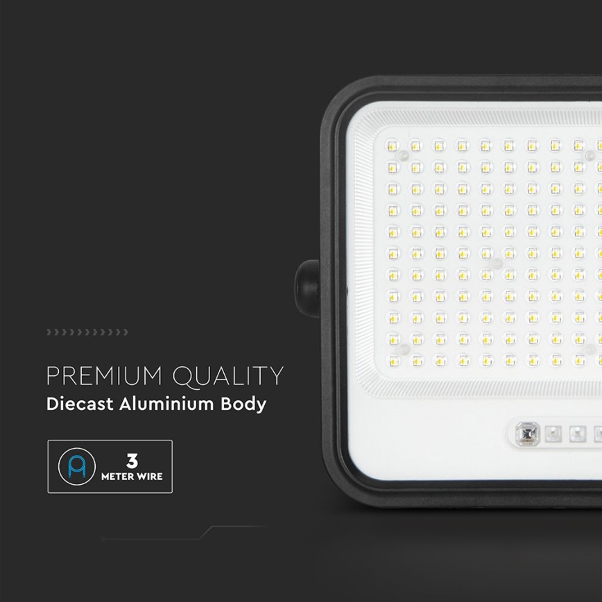 Projetor solar LED dimerizável LED/400W/3,2V 2000-8000K IP65 20000 mAh preto + controlo remoto