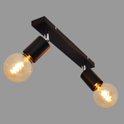 Refletor TUNE 2xE27/20W/230V preto antigo