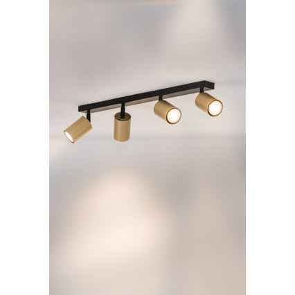 Refletor ZOOM 4xGU10/25W/230V preto antigo/dourado