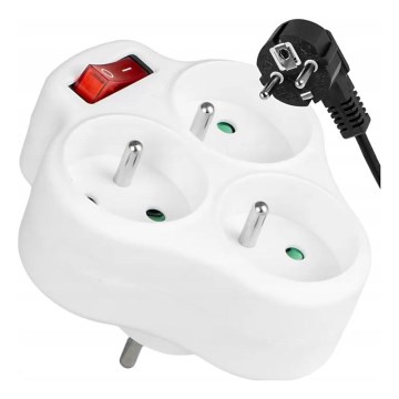 Régua de 3 tomadas com interruptor