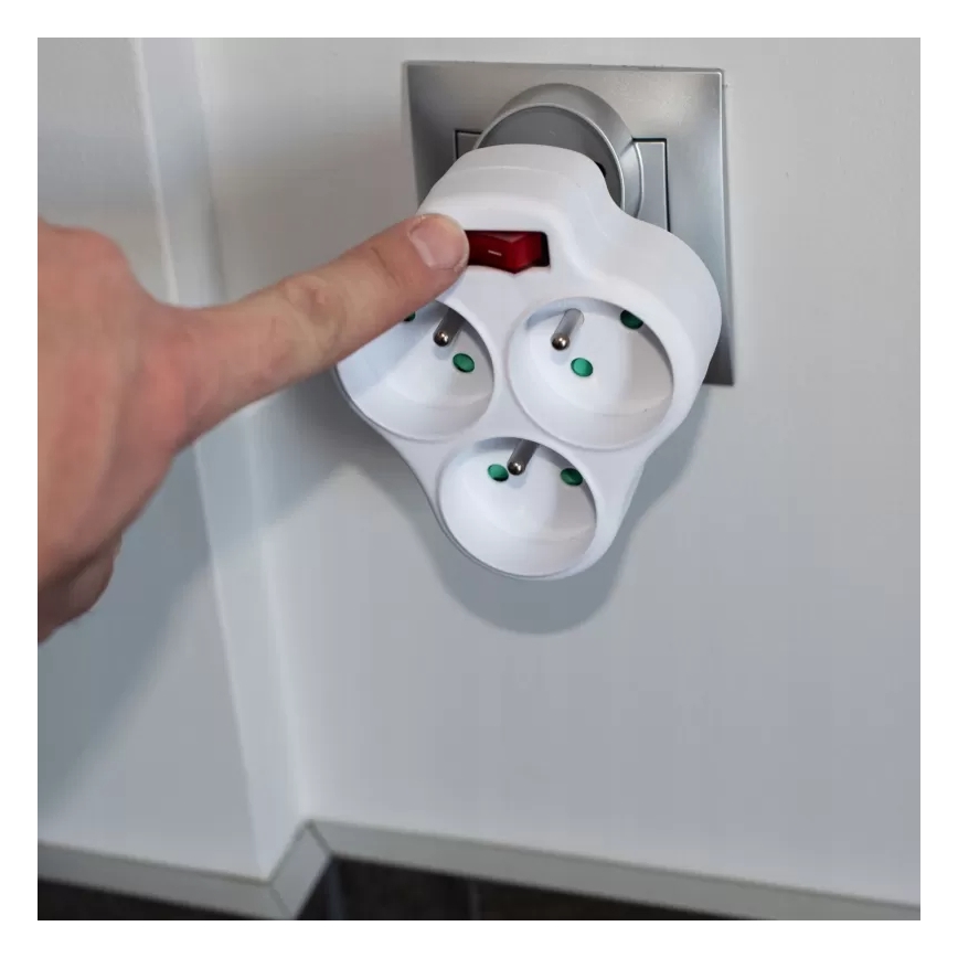 Régua de 3 tomadas com interruptor