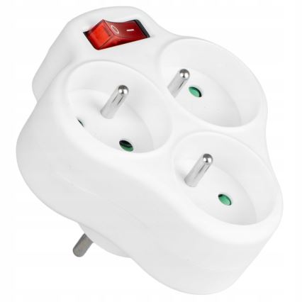 Régua de 3 tomadas com interruptor