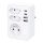 Régua de tomadas 1x16A+2x2,5A com carregador integrado 2x USB (A+C), branca