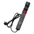 Régua de tomadas com fixação para secretária 3x Tipo E + 2x USB-A + 1x USB-C 1,5m preta