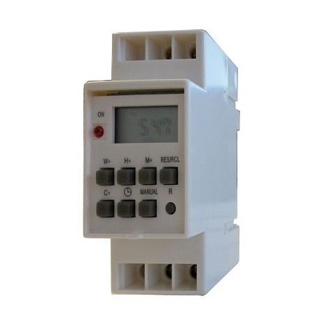 Relógio de comutação digital para calha DIN 3650W/230V