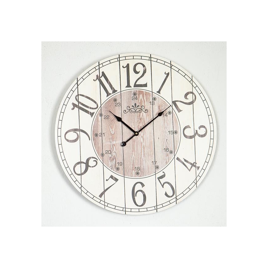 Relógio de parede 1x AA, diâmetro 58,2 cm, branco/bege