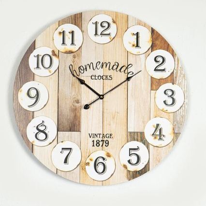 Relógio de parede, 1x AA, diâmetro 58,2 cm, branco/bege