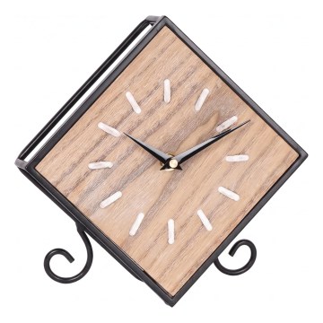 Relógio de parede 1x pilha AA 21,5x22 cm bege/preto