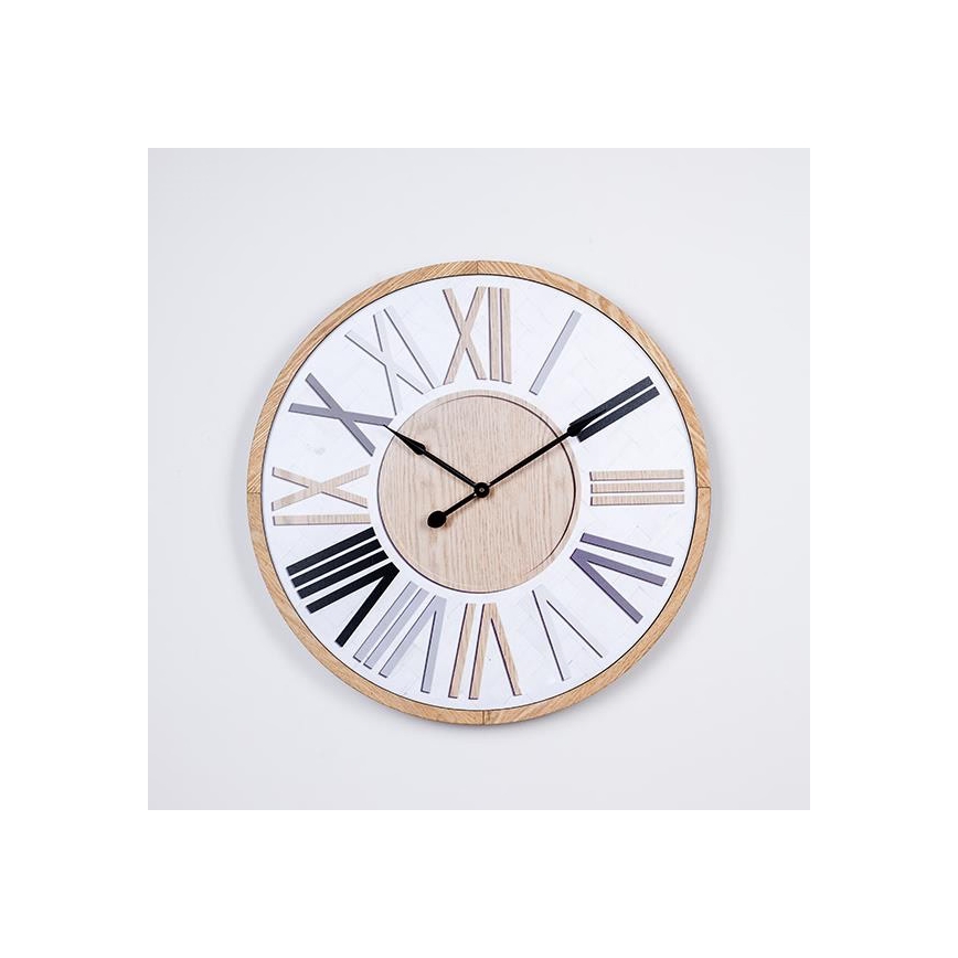 Relógio de parede 1x pilha AA Ø 50 cm branco/bege